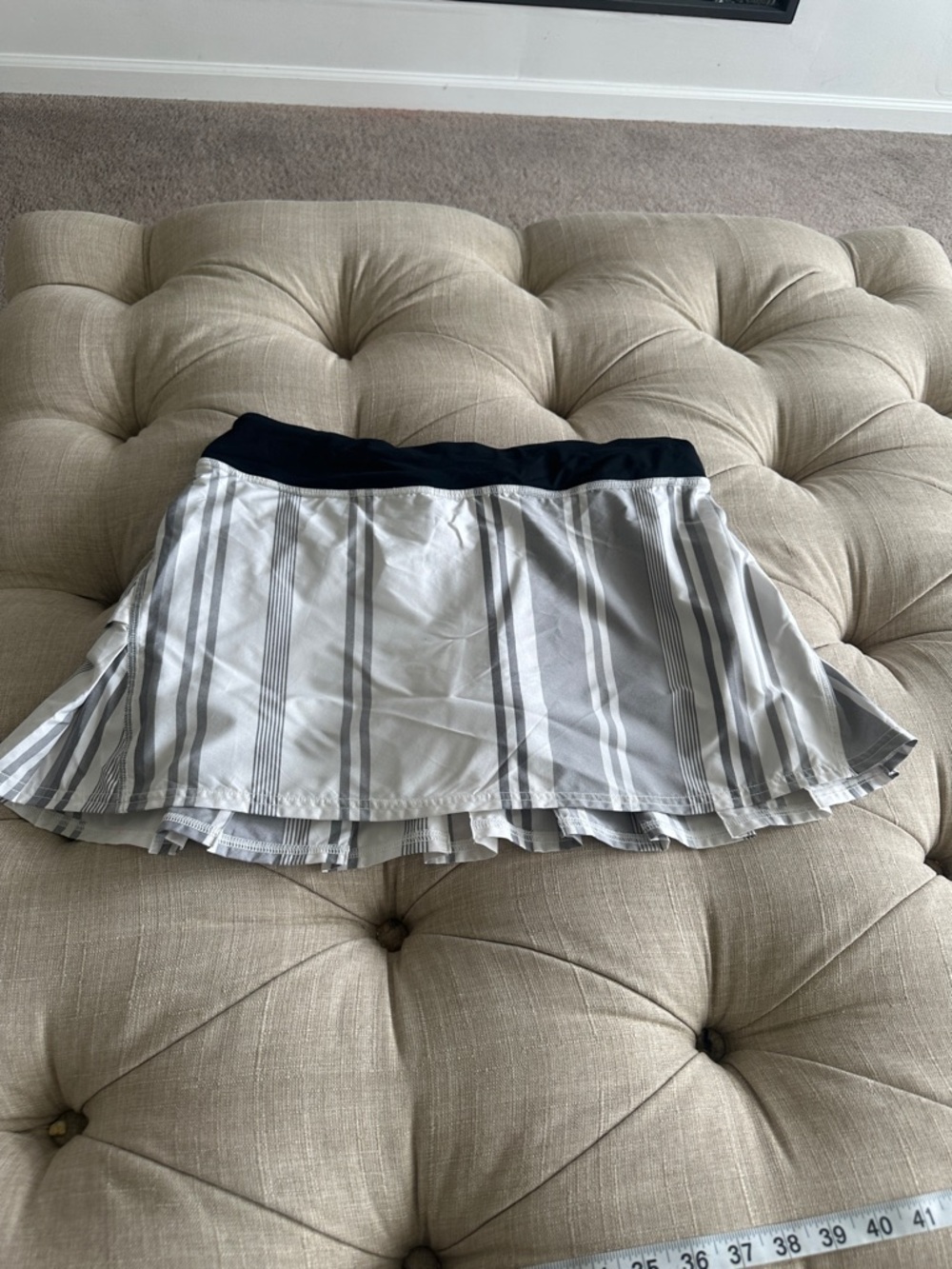 lululemon athletica White & Black Layered Pleated Skater Skirt - Picture 5 of 7
